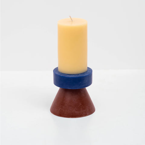 Stapelkerze "TALL" Banane/Marineblau/Schokolade