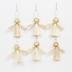 Engelanhänger "Jute" 6-er Set / Afroart
