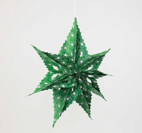 Weihnachtsstern "Sirius" Grün-Weiß / A World of Craft