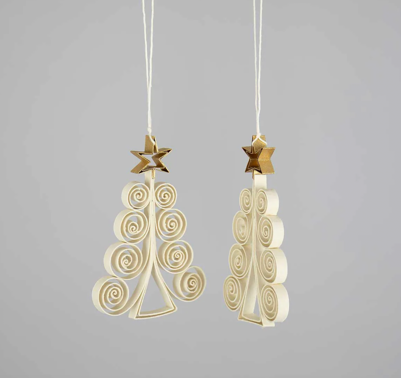 Papieranhänger " Quilled Christmas Tree" 2-er Set /  A World of Craft