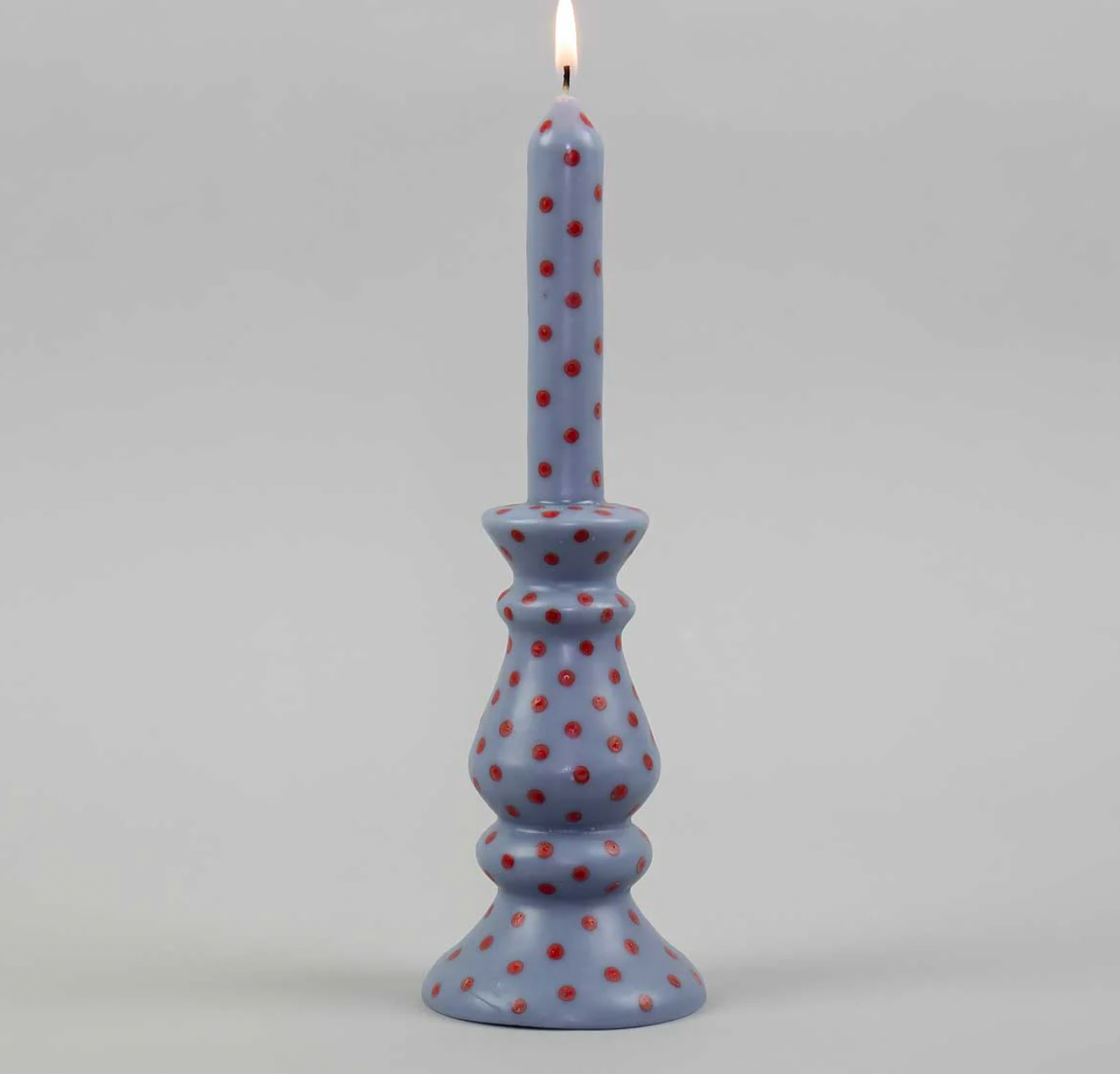 Kerze "Glow" Hellblau-Rot /  A World of Craft