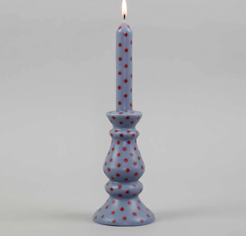 Kerze "Glow" Hellblau-Rot /  A World of Craft