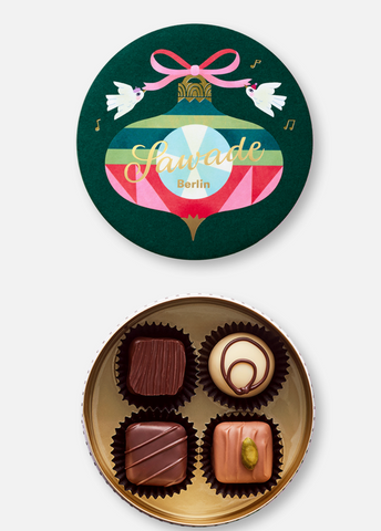 Pralinenmischung "Schmuckstück" mit 4 alkoholfreien Pralinen  / Sawade