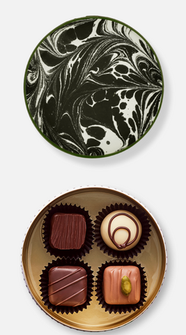 Pralinenmischung "Schmuckstück" mit 4 alkoholfreien Pralinen  / Sawade