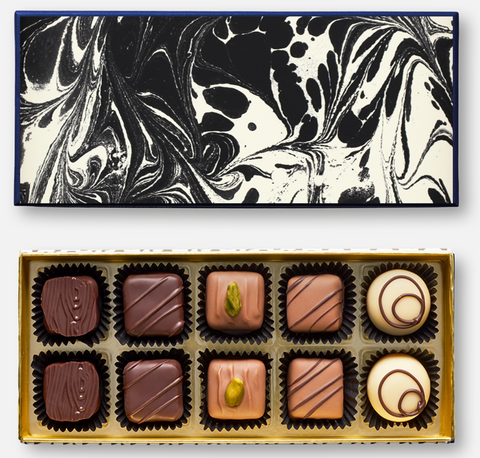 Pralinenmischung "Engel" mit 10 alkoholfreien Pralinen und Trüffeln / Sawade