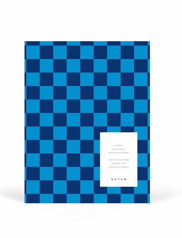 Spiral Notebook "Nela" Large Blue Check / Notem