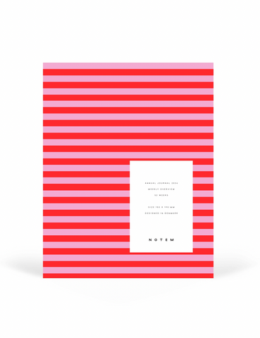 Jahrekalender "Alva Annual Journal 2026" A5 Pink & Rose / Notem