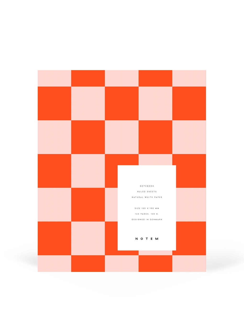 Spiral Notebook "Nela" Medium Orange Check / Notem