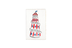 Klappkarte „Birthday Leuchtturm“ / Scribble & Daub