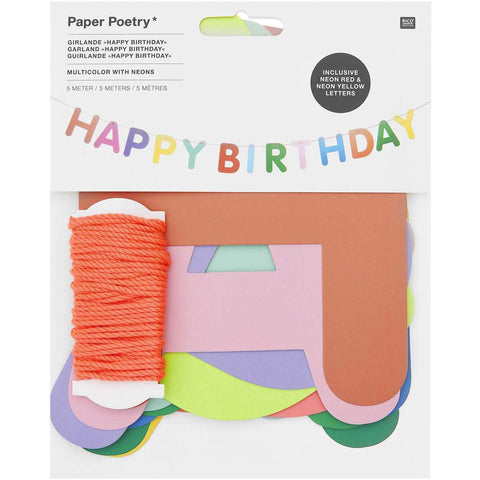 Girlande "Happy Birthday" multicolor / Rico Design