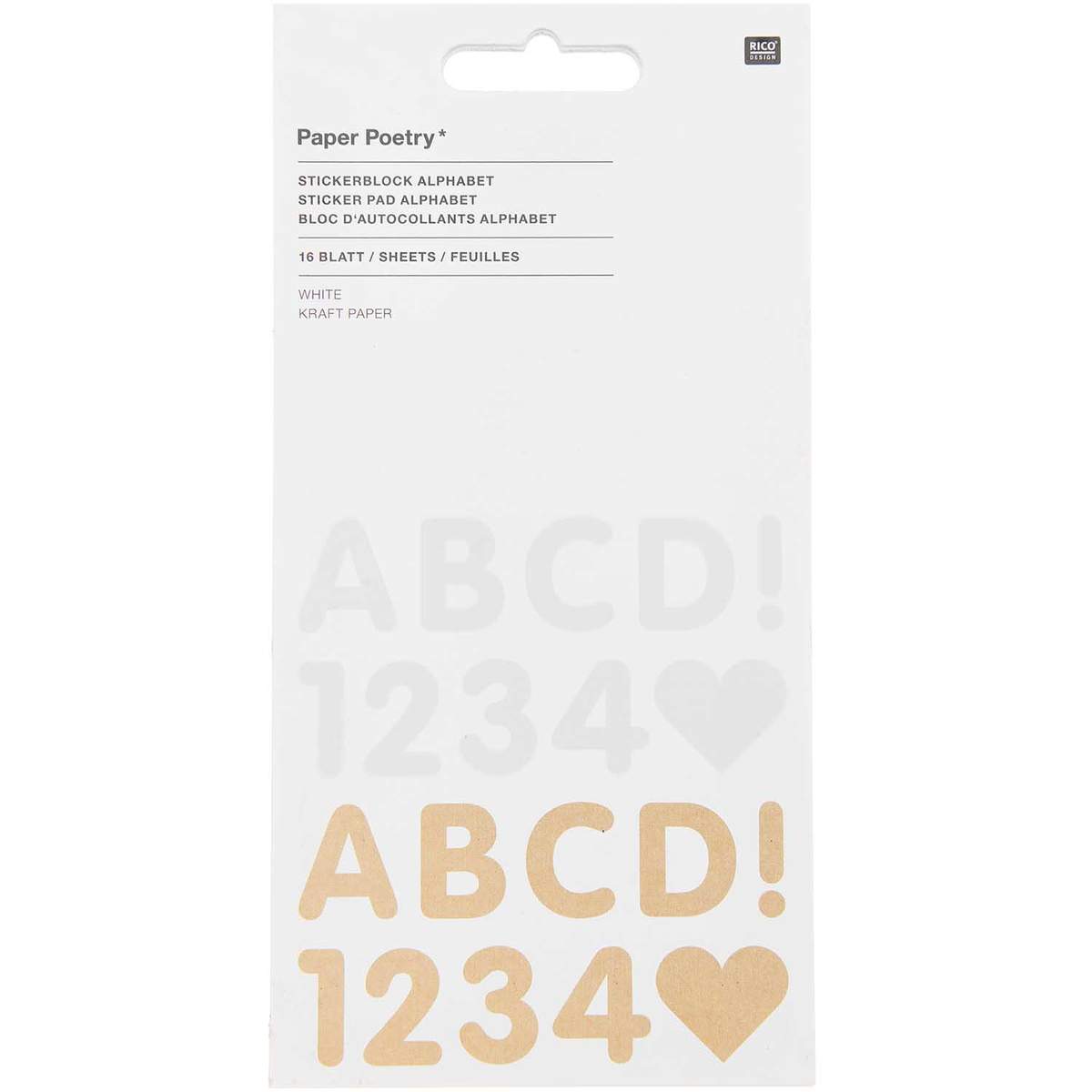 Stickerblock Alphabet 16 Blatt / Rico Design