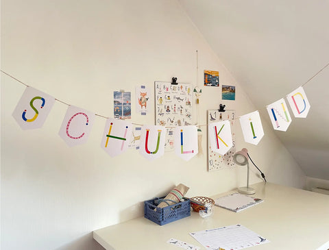 Schulkind-Girlande / Hannahs Firlefanz