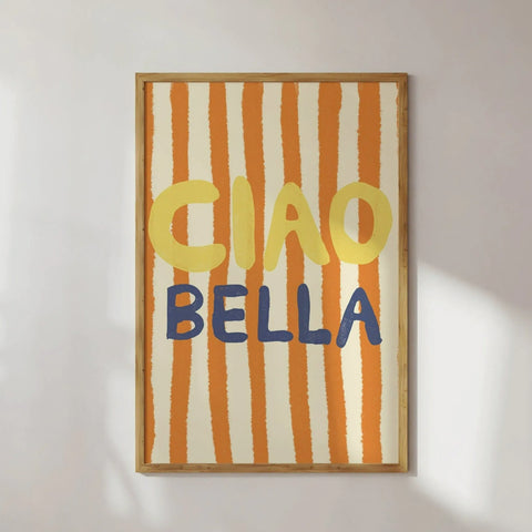 Poster orange “Ciao Bella“ DIN A3 / Studio Dolci