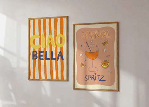 Poster orange “Ciao Bella“ DIN A3 / Studio Dolci