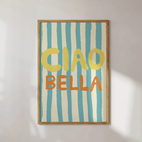 Poster blau “Ciao Bella“ DIN A3 / Studio Dolci