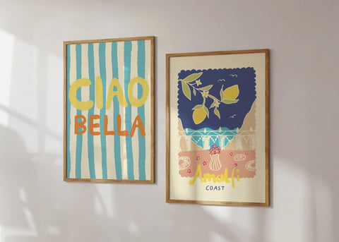 Poster blau “Ciao Bella“ DIN A3 / Studio Dolci