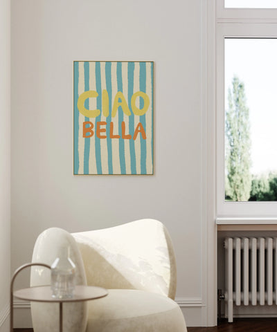 Poster blau “Ciao Bella“ DIN A3 / Studio Dolci