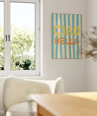 Poster blau “Ciao Bella“ DIN A3 / Studio Dolci