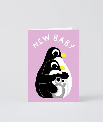 Grußkarte "New Baby Penguin" / Wrap