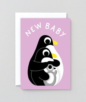 Grußkarte "New Baby Penguin" / Wrap