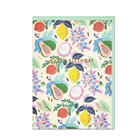 Karte „Happy Birthday“ / Raspberry Blossom