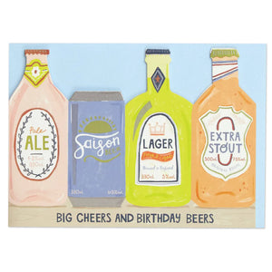 Karte „Big Cheers and Birthday Beers“ / Raspberry Blossom