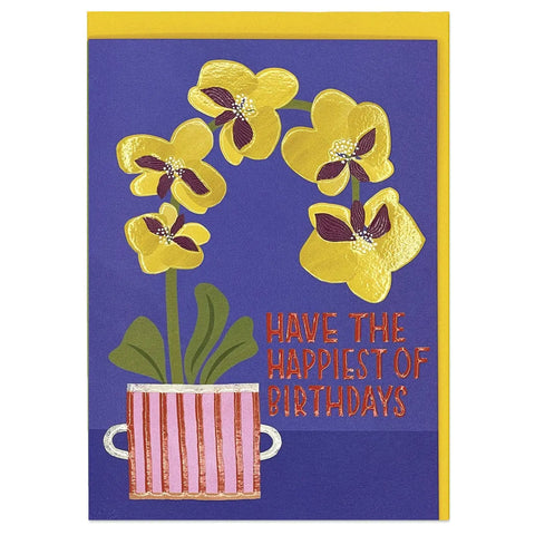 Karte „Have the Happiest of Birthdays“ / Raspberry Blossom
