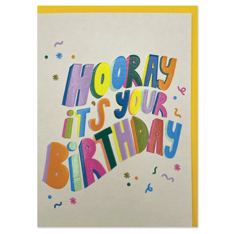 Karte „Hooray it‘s Your Birthday“ / Raspberry Blossom
