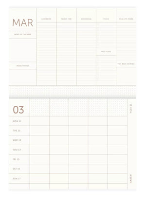Family Planner 2023 / 2024 beige / A - Journal