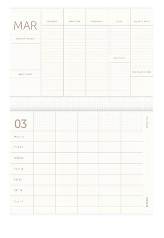 Family Planner 2023 / 2024 beige / A - Journal