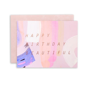 Karte „Happy Birthday Beautiful“ / Moglea