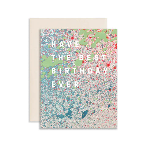 Karte „Misty Birthday Holo“ / Moglea