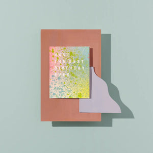 Karte „Misty Birthday Holo“ / Moglea