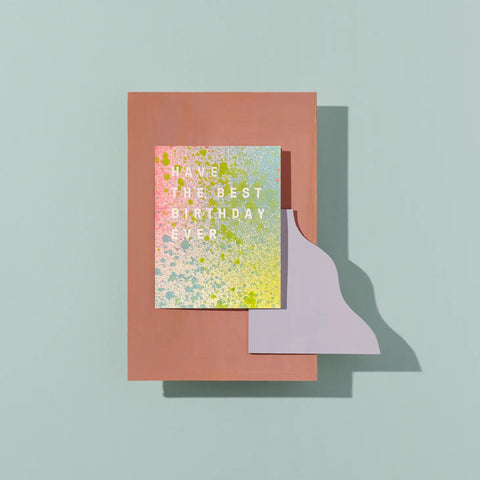Karte „Misty Birthday Holo“ / Moglea