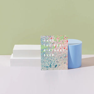 Karte „Misty Birthday Holo“ / Moglea