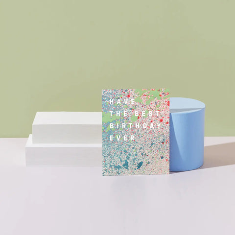 Karte „Misty Birthday Holo“ / Moglea