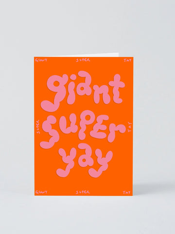 Grußkarte "Giant Super Yay"/ Wrap