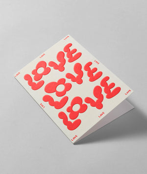 Grußkarte "Love Love Love"/ Wrap