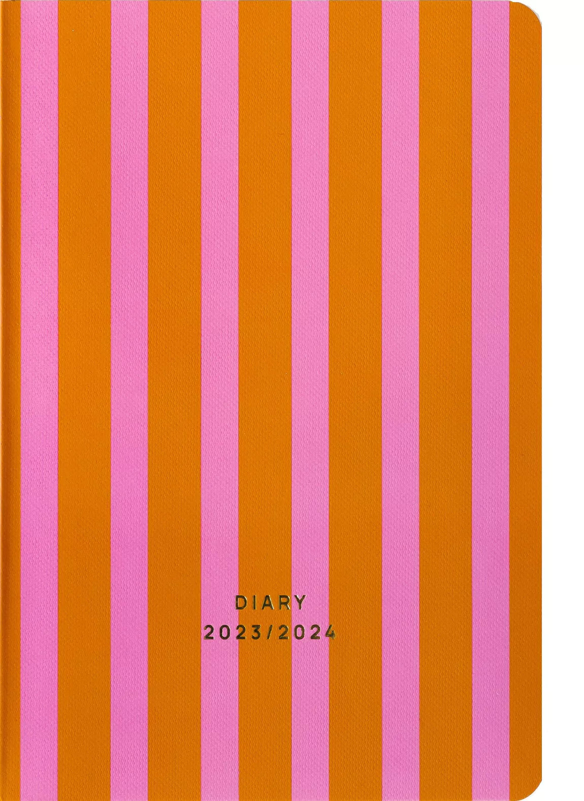 Diary Schulkalender 2023 - 2024 gestreift rosa & orange / Fabrique à la Carte