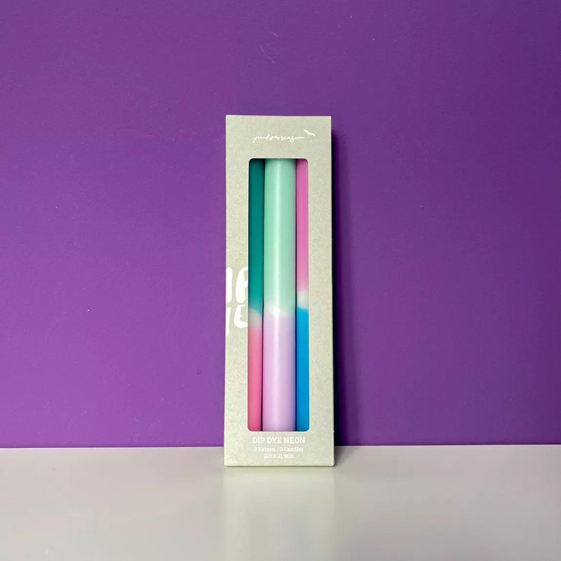 Dip Dye Stabkerzen-Set "Northern Lights" / Pink Stories