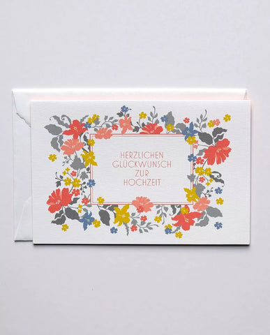 Hochzeitskarte "Blumenetikett" / Haferkorn & Sauerbrey