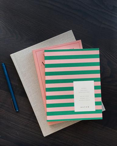 Notizbuch "Uma" Medium Green & Rose / Notem