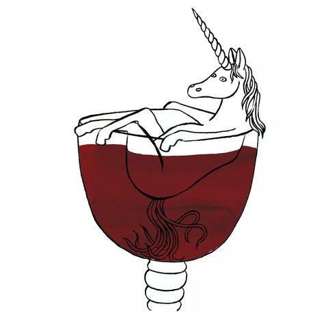 Grußkarte „Einhorn Wein“ / EllGee