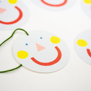 Geschenkanhänger "Smiley Face Gift Tags" Set 5-teilig / Hadley