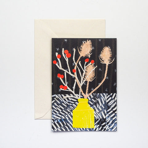 Grußkarte "Winter Vase" / Hadley