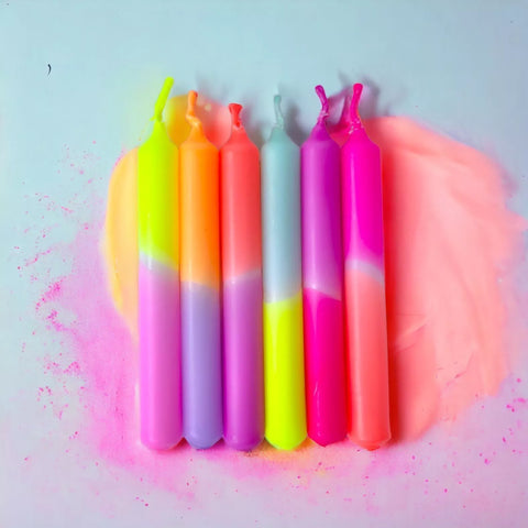 Dip-Dye Kerzen-Set "Konfetti Babies/ Pink Stories