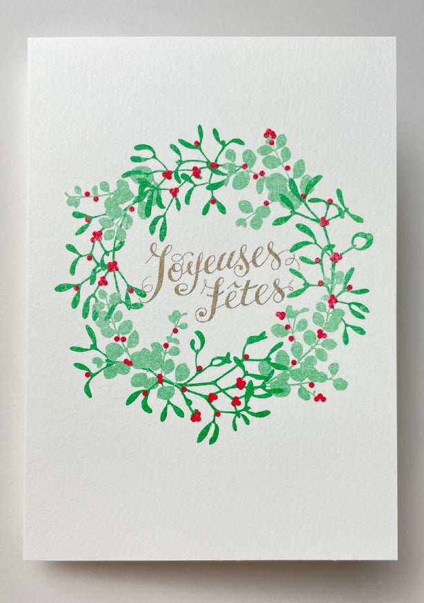 Weihnachtskarte „Joyeuses Fetes“ / Lion Bee