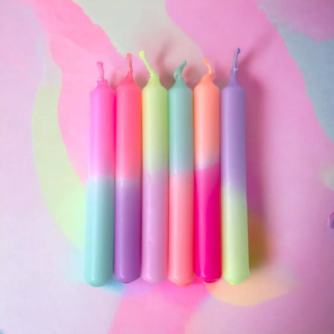 Dip-Dye Kerzen-Set "Konfetti Babies/ Pink Stories
