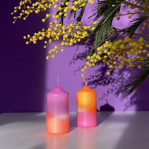 Dip Dye Stumpenkerzen / Pink Stories