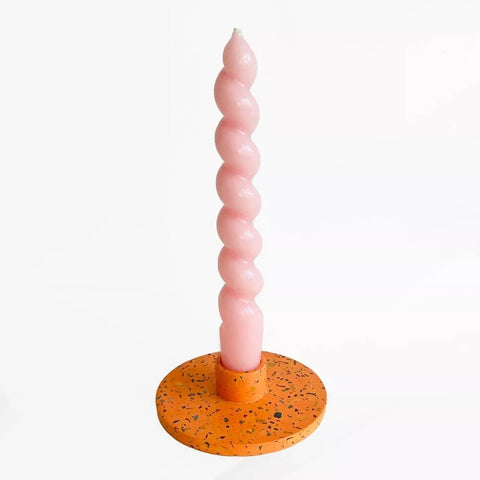 Kerzenständer “Terazzo“ orange / NOÏ